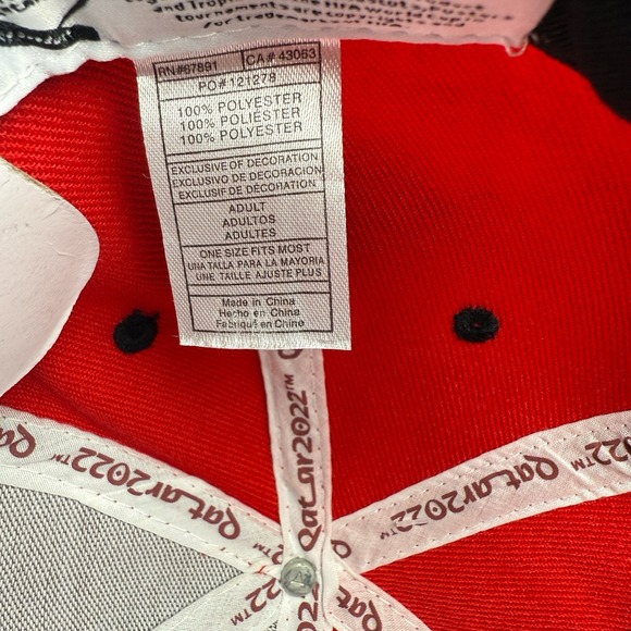 FIFA World Cup Qatar 2022 Germany Snapback Hat Mens Red Black Official Licensed - Picture 12 of 12